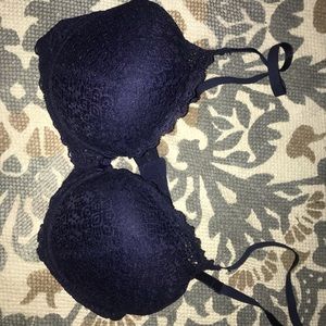 Navy Blue Lace Bra